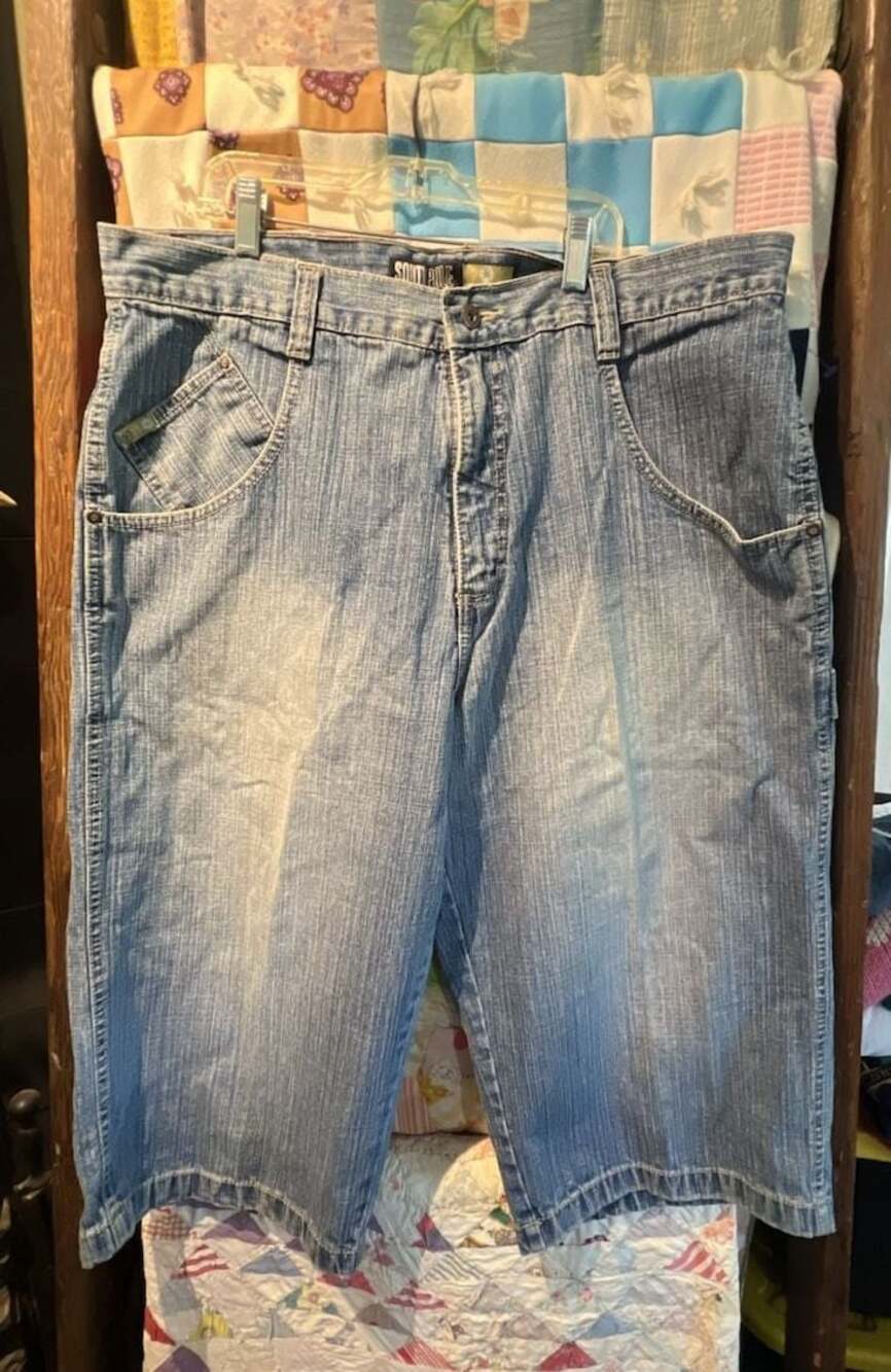 Vintage Y2K Southpole Baggy Denim Jorts Mens Size 38 Light Wash